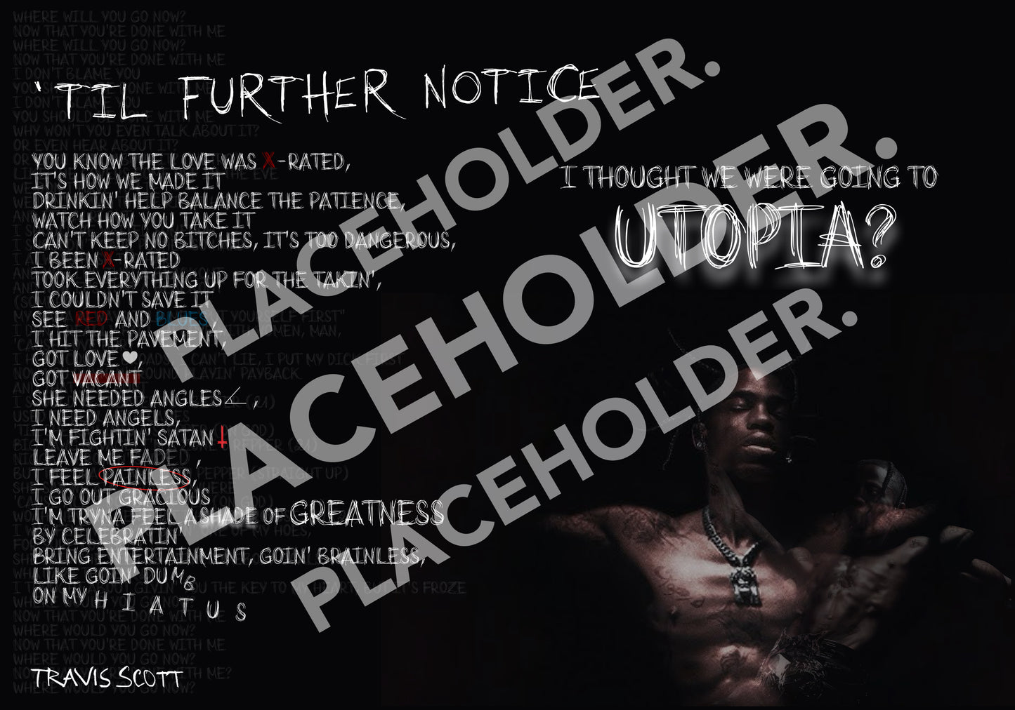 'TIL FURTHER NOTICE - Travis Scott | POSTER